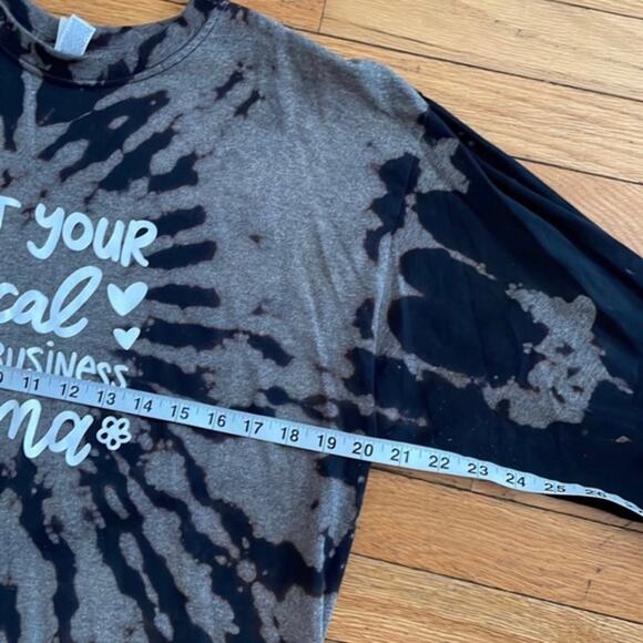 Womens Size L Tie-Dyed Grapic Long Sleeve Shirt Just your local small business m - Picture 5 of 6